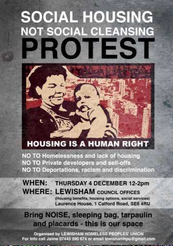 Poster for the protest this month