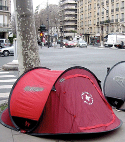 Rough sleepers and affluent French bourgeois joined together to greet the New Year