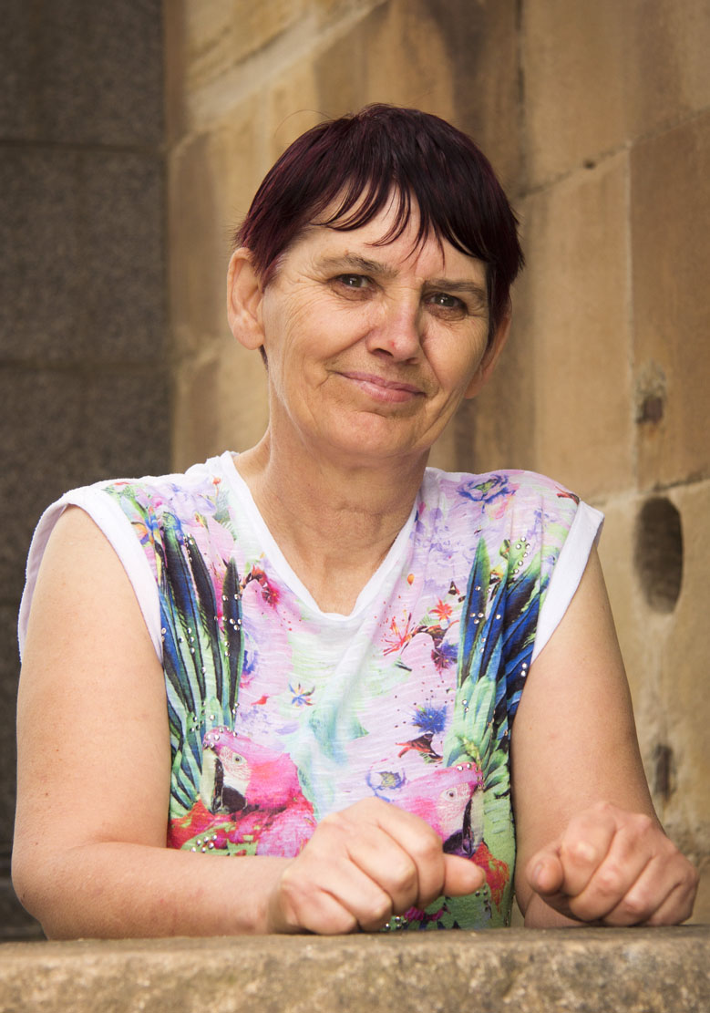 Ann Samson in Rotten Row, Townhead, where Eardley painted. © WOTS team Glasgow