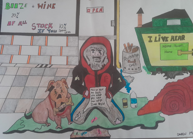 An artwork by Daren, a prisoner at HMP Guys Marsh. © Denise Harrison