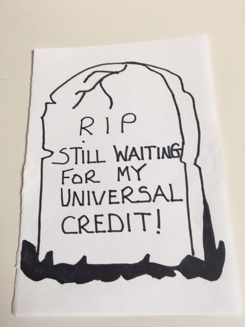 This cartoon was sent in by a Pavement reader. It shows that people are not as confident about Universal Credit as the Minister in charge (see p26). © Jean Hindry