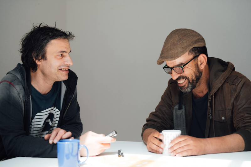 Mat (L) at work for Groundswell © Groundswell