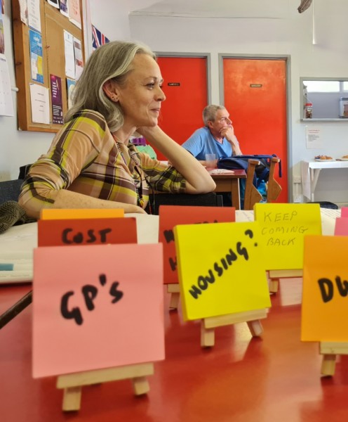 The community research café in session. © Lived Insights