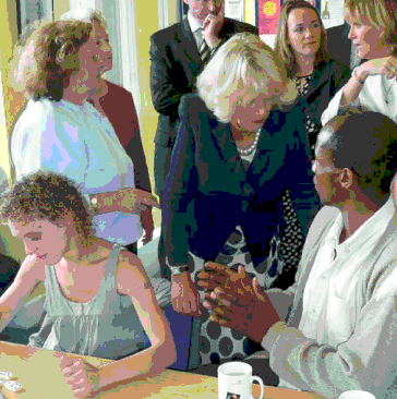 The Duchess speaks to users and staff. Photo: Pat Greenwood &copy; 2009