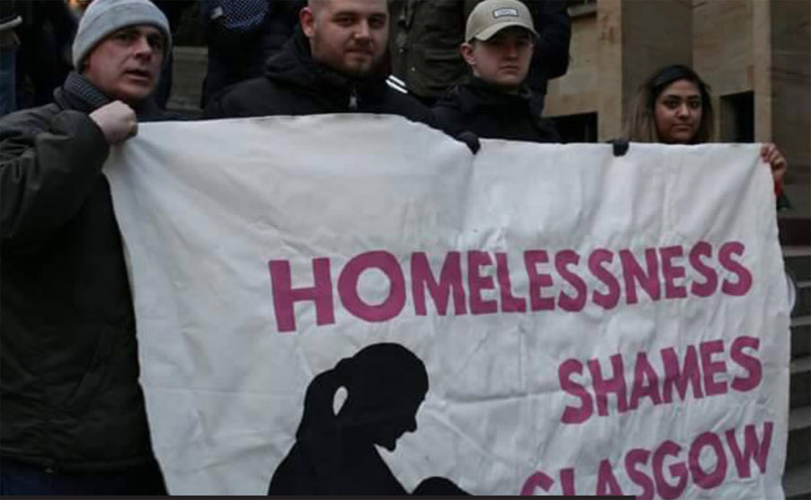 Campaigners outside the Glasgow's Royal Concert Hall. © Jamie Jackson       