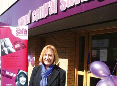 Outside the bank's new Greenock branch