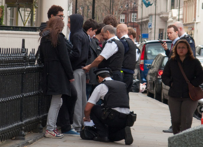 Stopped and searched. © Tony Austin from Creative commons